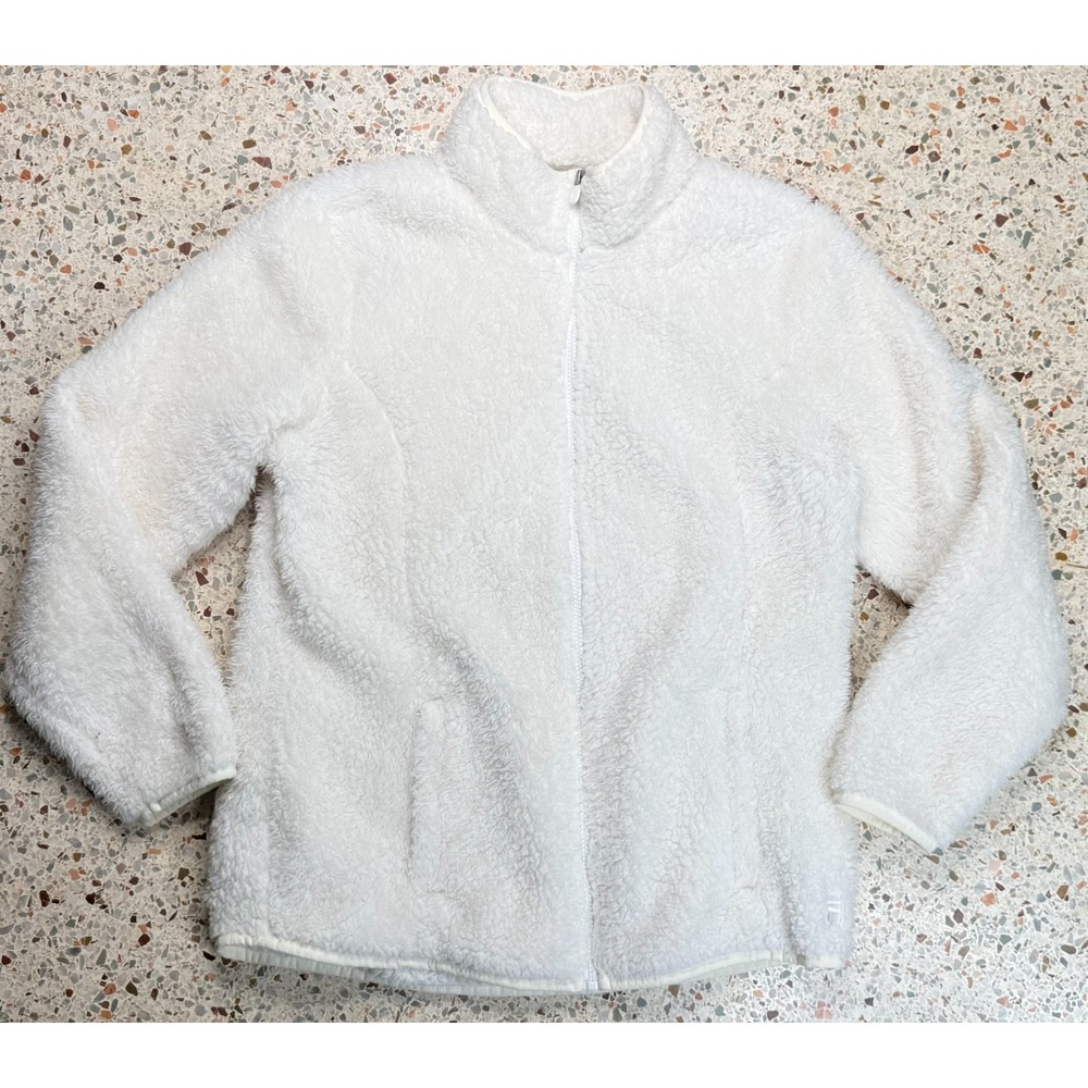 Fila Women's Ful Zip Faux Fur Fleece Long Sleeve Jacket Size Large